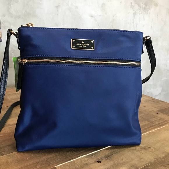 navy nylon crossbody bag